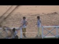 [HD] 090205 SJM Playing around & KyuHae taking pictures at the beach - Pepsi CF Shoot