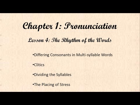 Your Sindarin Textbook Lecture Series - Chapter 1 Lesson 2 - The Rhythm of the Words