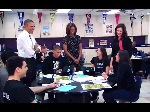 President Obama Visits a Florida Classroom