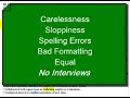 Resumes Get You Interviews Video 1