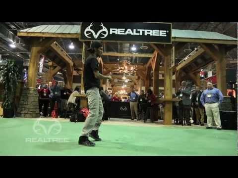 marquese - January 15, 2013: Special guest and entertainer Marquese Scott performing at the Realtree SHOT Show booth in Las Vegas, Nevada to celebrate the introduction ...