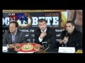 Ciaran Gibbons at the Froch-Bute press conference.