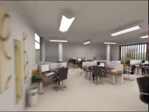 interior 3d animation - This is a 3D walkthrough of a modern open plan office development. It is an accurate representation of the office layout and interior design. It involved the...