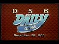 Illinois Lottery Drawing 12/26/86