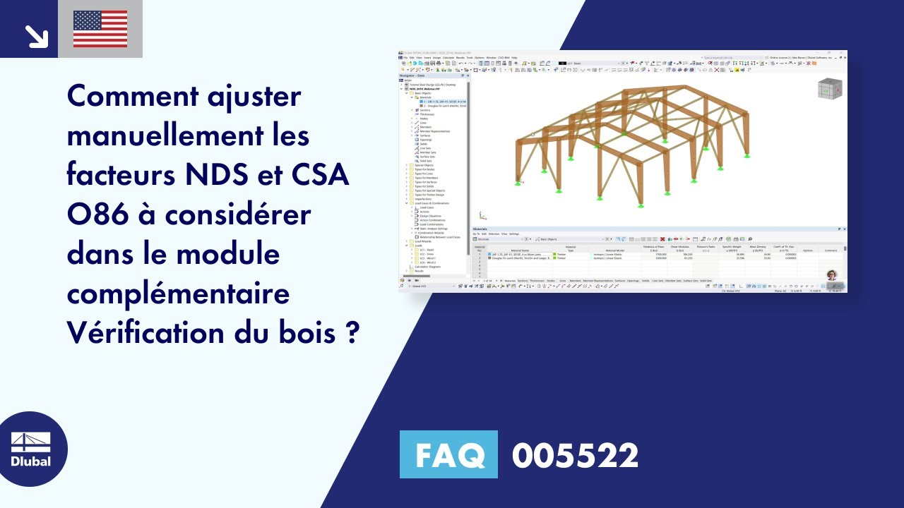 faq 005522 | Comment puis-je ajuster manuellement les facteurs NDS et CSA O86 à considérer dans le calcul du bois ?