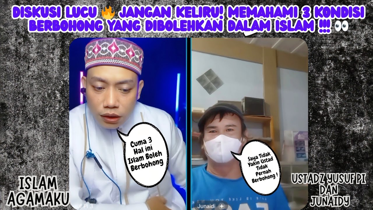 DISKUSI LUCU‼️Jangan Keliru! Memahami 3 Kondisi Berbohong yang Dibolehkan dalam Islam⁉️