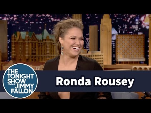 Ronda Rousey Wears Revealing Dress & Talks Mayweather On Fallon