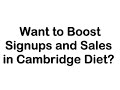 Cambridge Diet : How To Promote Your Site