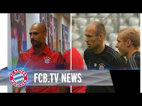 Training mit Robben, PK mit Pep