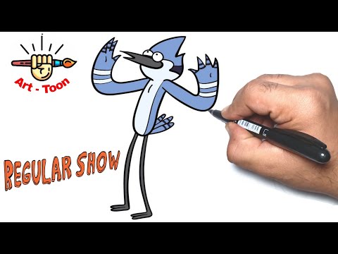 video-linktoworks-how to draw Mordecai from regular show step by step
