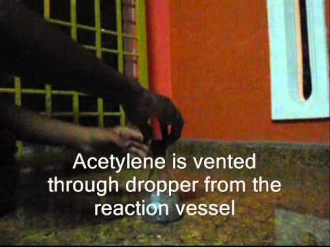 how to collect acetylene gas