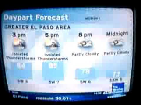 9/1/08 10:58 am MDT El Paso's local On the 8's on storm alert music for Gustav