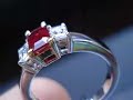 Cute Ruby and Diamond Ring