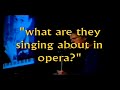 what are they singing about in opera?