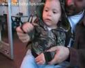 Baby goes postal A man pretends his baby is shooting a mcahine gun Very sad and crazy This baby is pissed off and he isnt taking it any more Watch what happens when he snaps and opens up a can on innocent bystanders see more at www freebabyclips com baby gun scary father crazy baby jihad terrorist sound effects at www freebabyclips com