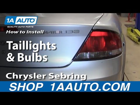 How To Install Replace Change Taillights and Bulbs 2001-06 Chrysler Sebring