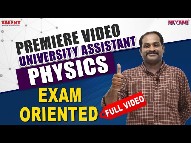 Physics Exam Oriented Premier |Talent Academy