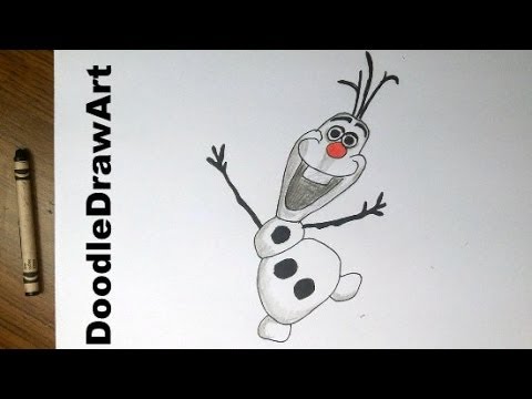 Drawing: How To Draw Olaf from Frozen! [HD]  Easy Step by Step Fan Art