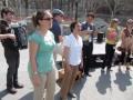 Tamar Korn Sings Exactly Like You w Cangelosi Cards Baby Soda & Patrick Harison @ Washington Sq Park
