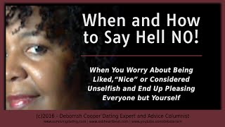 How to Say HELL NO! and Mean It!