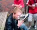 Griffiths enjoys a pint of Goldies Best 