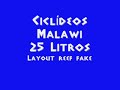 Aquário de Ciclideos de 25 Litros, layout marinho, filtro externo e rochas artificiais. 