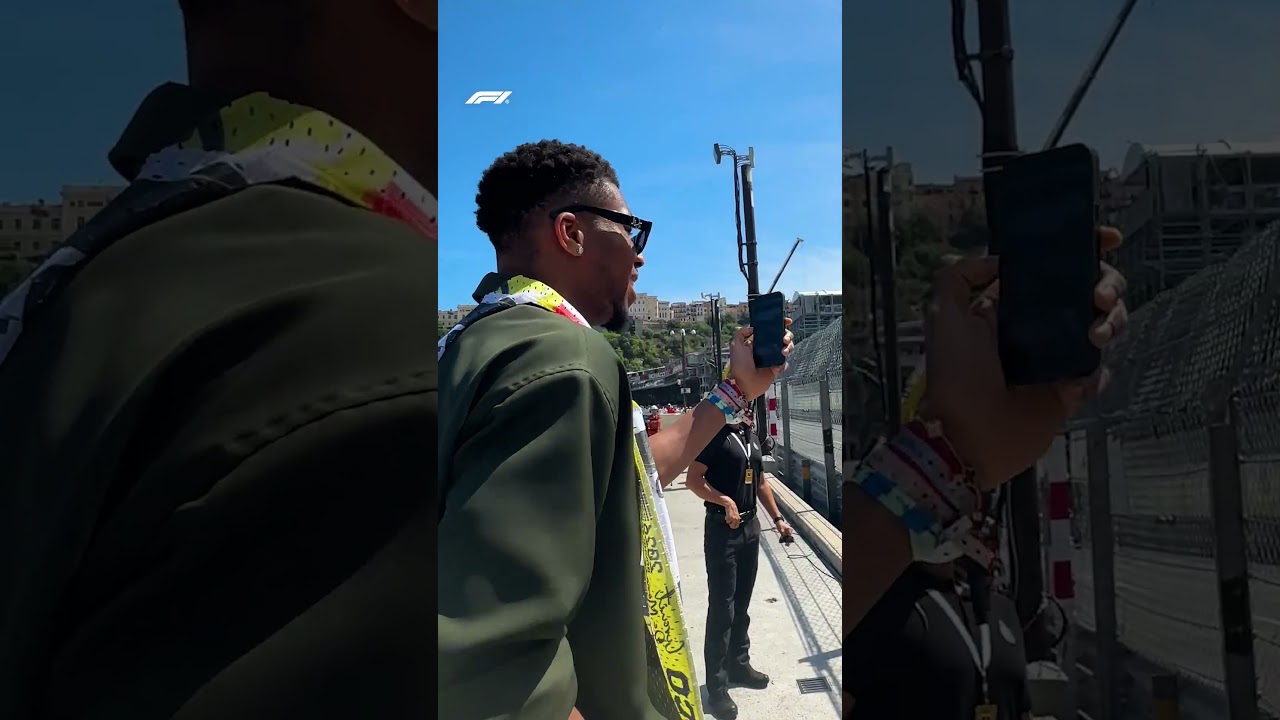 The Greek Freak Goes Trackside At Monaco 🤩