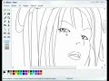 how to draw a woman in ms paint