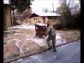 Bub Smith Running into a trash can