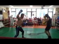 복싱 스파링 백발복서