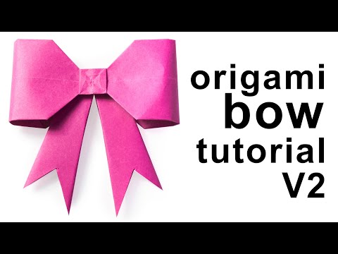 Origami - paper bow/ribbon Version 2