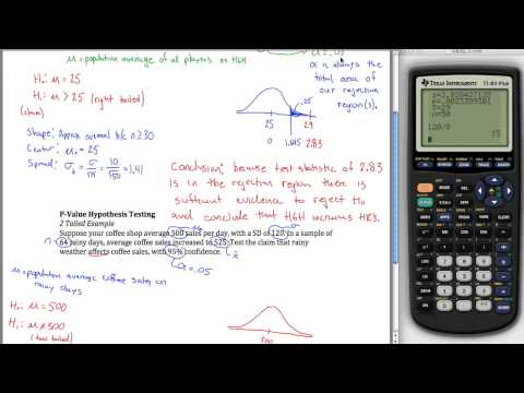 how to find p value in z test