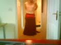 (crossdressed vid)red ball gown strip