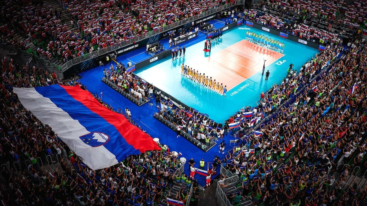 Zdravljica na četrtfinalni tekmi Slovenske odbojkarske reprezentance, Stožice 🇸🇮🏐