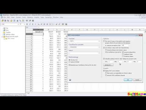 Tutorial for MedCalc ROC Curve: 教學