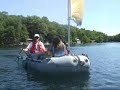 Inflatable Sailboat: Nimble Despite Light Winds, Full Load Inflatable Sailboat: Nimble Despite Light Winds, Full Load