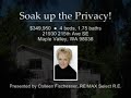 Very Private Setting 4 BR in Maple Valley, WA