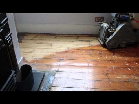 how to sand a floor with a belt sander
