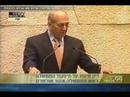 Olmert speaking at a special session of Knesset defending th
