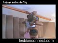 lesbian girls kissing & playing