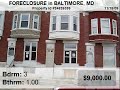 Baltimore Foreclosure Listings