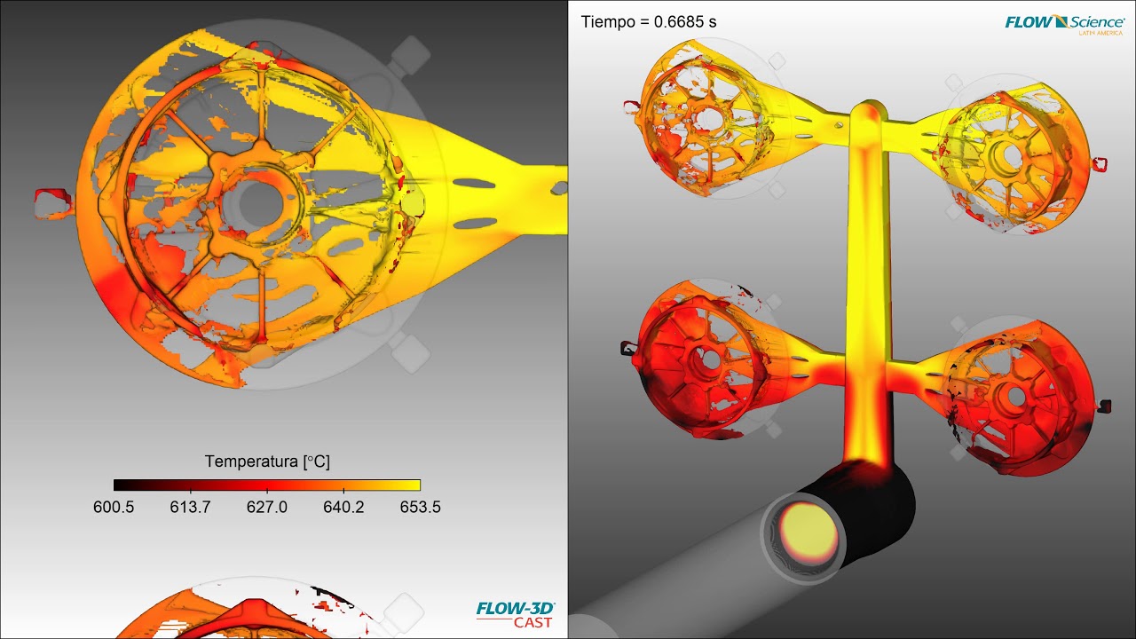 Filling temperature in HPDC | FLOW-3D CAST