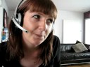 Lauren gets a headset