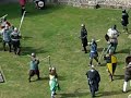 SCA melee combat at Raglan Castle