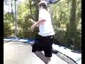 jumping on the trampiline
