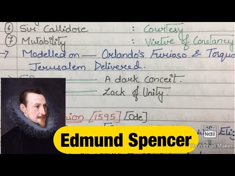 Edmund Spenser Notes for Net and Set Exams