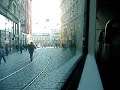 Tram in the pedestrian only street in Brno