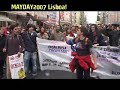 O primeiro de Maio contou este ano com uma manifestação diferente: o desfile Mayday que juntou trabalhadores precários, imigrantes, desempregados e bolseiros. Nem a chuva que caíu durante o cortejo alterou o clima de festa desta parada que se realizou pela primeira vez em Portugal.