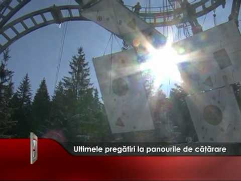 Ultimele pregătiri la panourile de căţărare