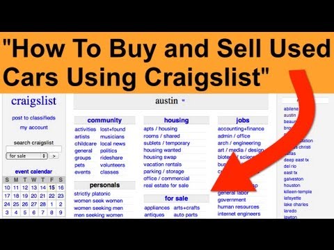 how to sell a car on craigslist